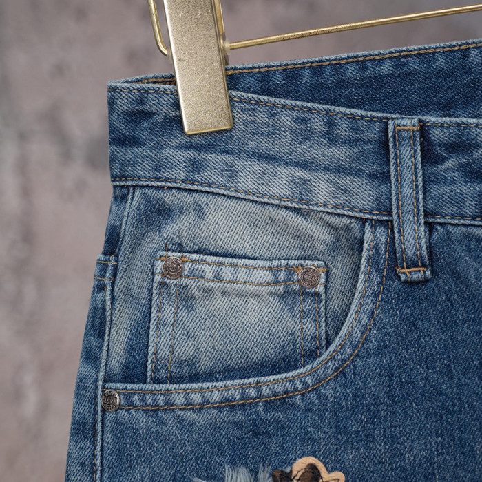 Men Women Denim Shorts Streetwear Bottoms Half Pants Jeans Shorts Unisex