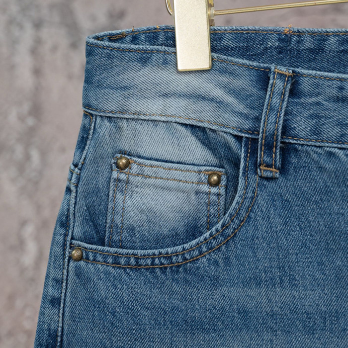 Men Women Denim Shorts Streetwear Bottoms Half Pants Jeans Shorts Unisex