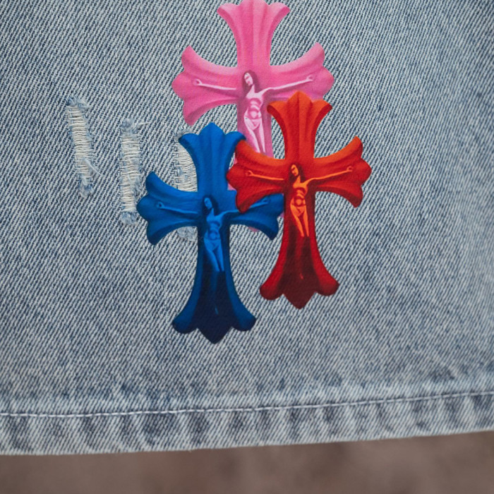 Men Women Denim Shorts Streetwear Bottoms Half Pants Jeans Shorts Unisex