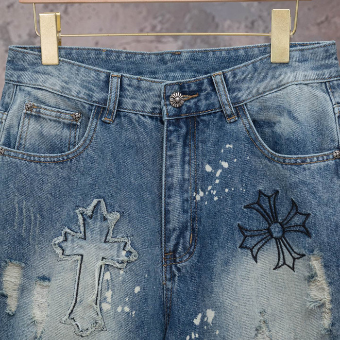 Men Women Denim Shorts Streetwear Bottoms Half Pants Jeans Shorts Unisex