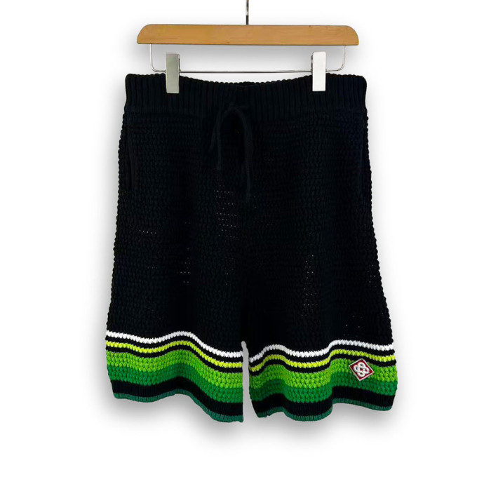 Men Women Two-Piece Set Knitted Sweatshirt Polo Shirt Short Pants Suit
