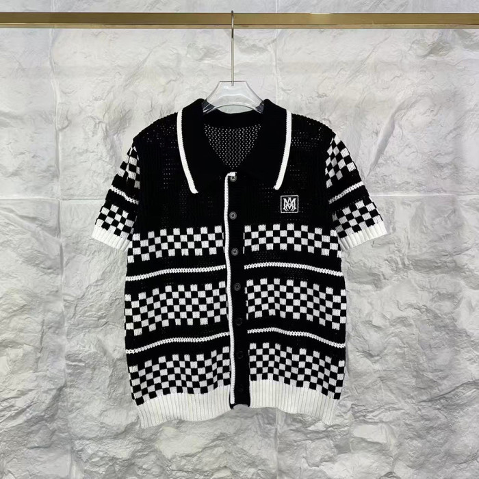 Men Women Two-Piece Set Knitted Sweatshirt Polo Shirt Short Pants Suit