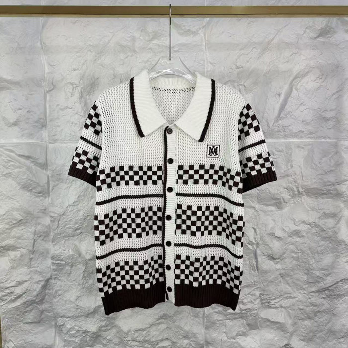 Men Women Two-Piece Set Knitted Sweatshirt Polo Shirt Short Pants Suit