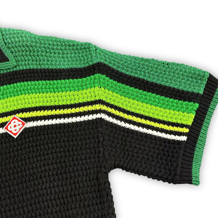 Men Women Two-Piece Set Knitted Sweatshirt Polo Shirt Short Pants Suit