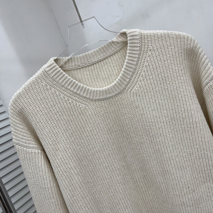 Men women long sleeve Knit sweater Loose Crew neck Jumper Tops Sweatshirts Pullover Unisex