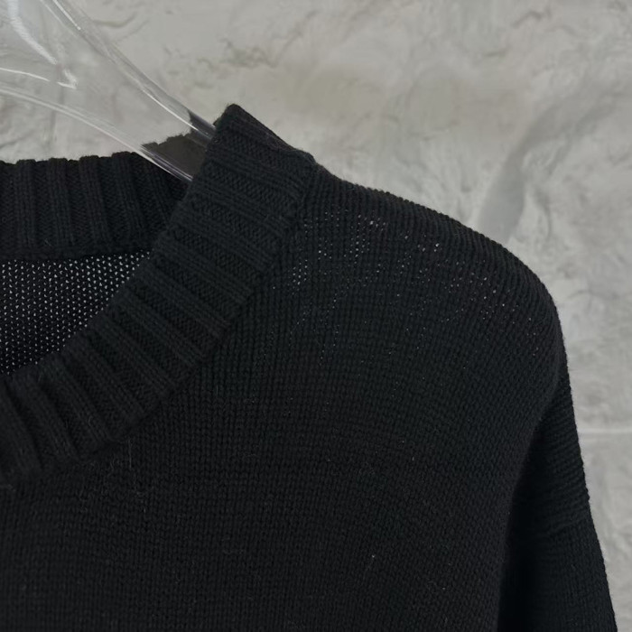 Men women long sleeve Knit sweater Loose Crew neck Jumper Tops Sweatshirts Pullover Unisex