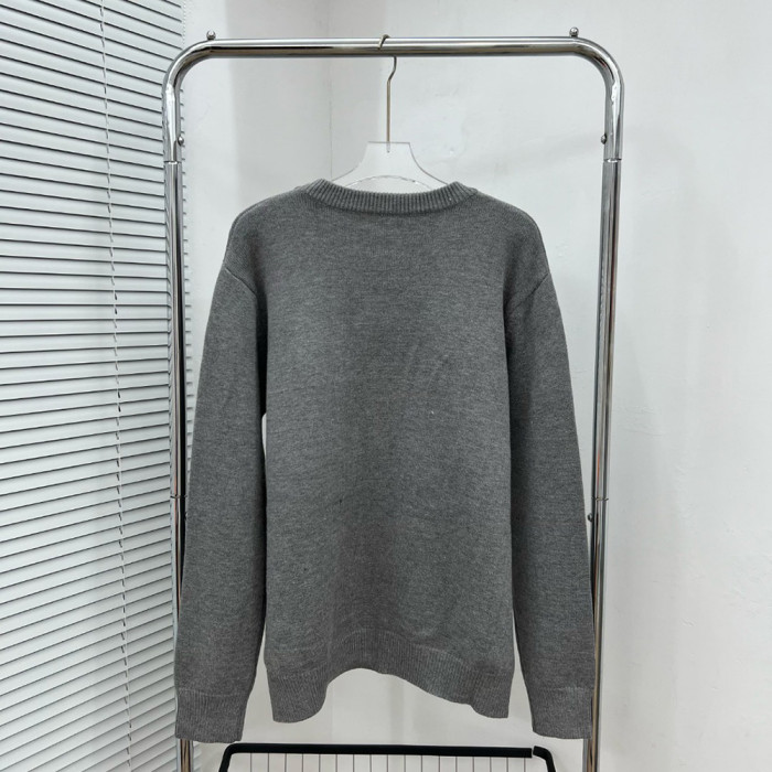 Men women long sleeve Knit sweater Loose Crew neck Jumper Tops Sweatshirts Pullover Unisex