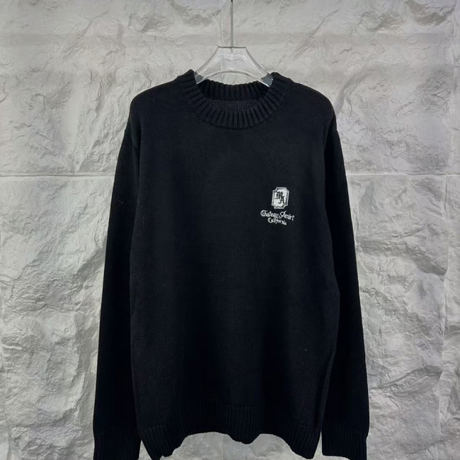 Men women long sleeve Knit sweater Loose Crew neck Jumper Tops Sweatshirts Pullover Unisex