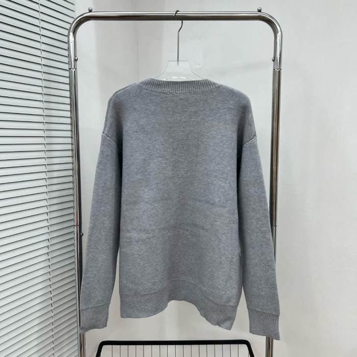 Men women long sleeve Knit sweater Loose Crew neck Jumper Tops Sweatshirts Pullover Unisex