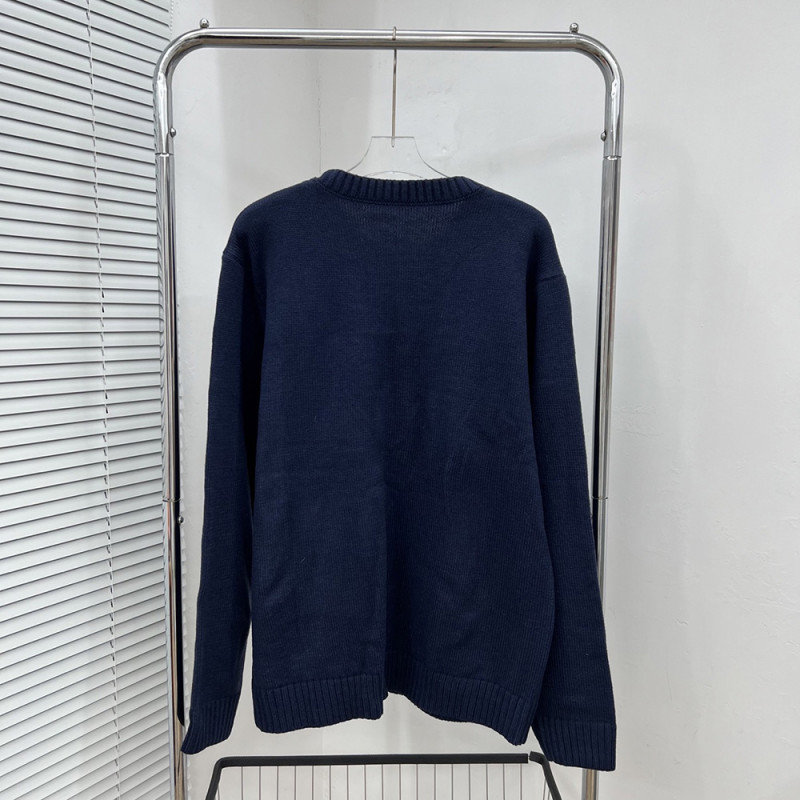Men women long sleeve Knit sweater Loose Crew neck Jumper Tops Sweatshirts Pullover Unisex