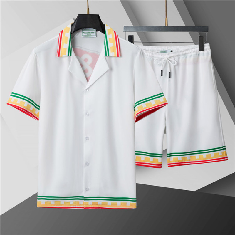 Men Women Two Piece Suit  Set Sweatshirt Pant Sweatwear Short Sleeved Shirt Printed Shirt Beach Shirt Suit Vacation Clothing