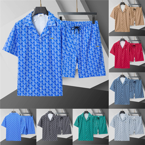 Men Women Two Piece Suit  Set Sweatshirt Pant Sweatwear Short Sleeved Shirt Printed Shirt Beach Shirt Suit Vacation Clothing