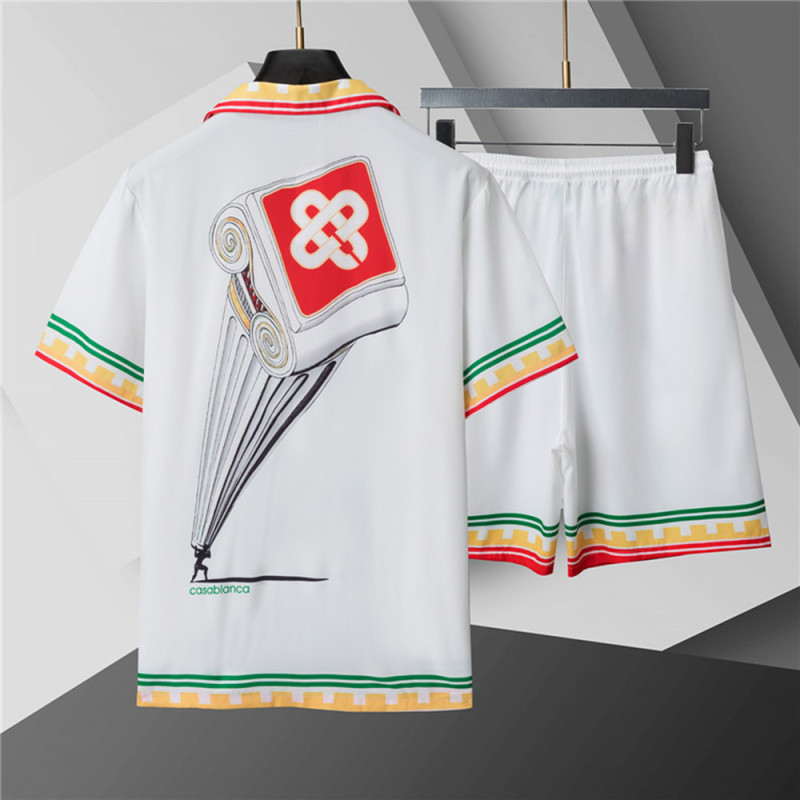 Men Women Two Piece Suit  Set Sweatshirt Pant Sweatwear Short Sleeved Shirt Printed Shirt Beach Shirt Suit Vacation Clothing