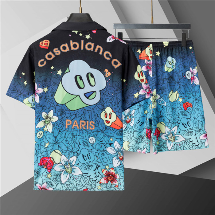 Men Women Two Piece Suit  Set Sweatshirt Pant Sweatwear Short Sleeved Shirt Printed Shirt Beach Shirt Suit Vacation Clothing