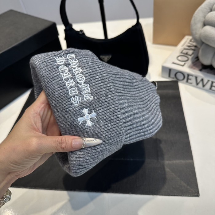 Men Women Beanie Hat Winter Wool Knitted Baggy Pull On Soft Caps