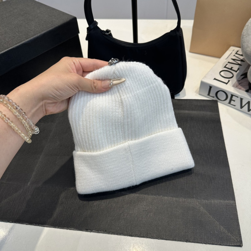 Men Women Beanie Hat Winter Wool Knitted Baggy Pull On Soft Caps