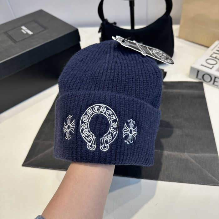 Men Women Beanie Hat Winter Wool Knitted Baggy Pull On Soft Caps