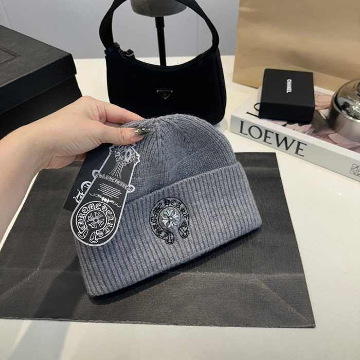 Men Women Beanie Hat Winter Wool Knitted Baggy Pull On Soft Caps