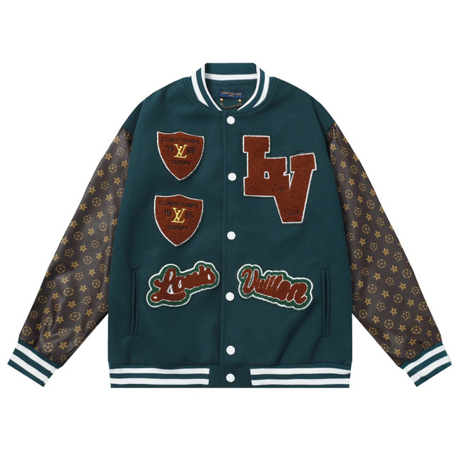 Men Long Sleeve Baseball Jackets Leather Jersey Tops Women Tracksuit