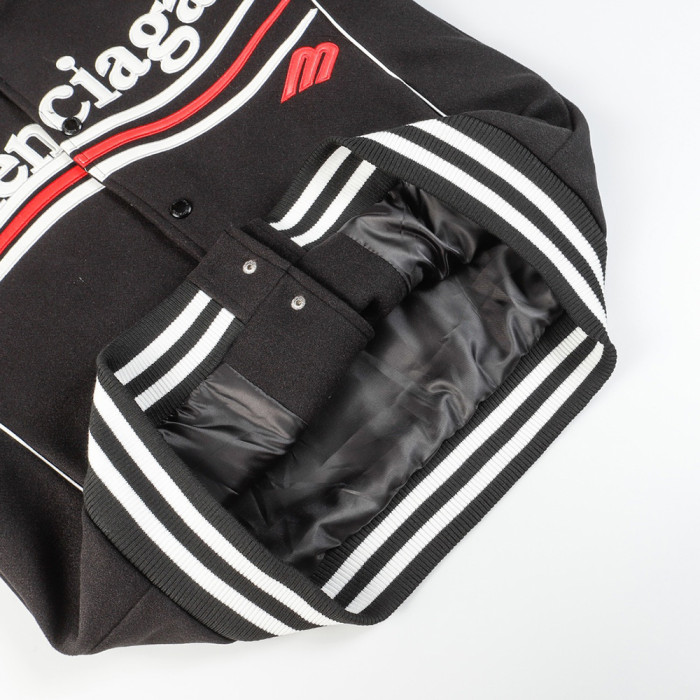 Men Long Sleeve Zip Up Baseball Jackets Leather Jersey Tops Women Tracksuit