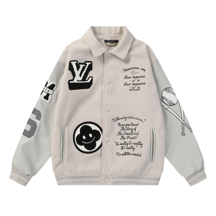 Men Long Sleeve Baseball Jackets Leather Jersey Tops Women Tracksuit
