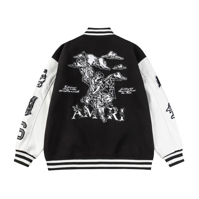 Men Long Sleeve Baseball Jackets Leather Jersey Tops Women Tracksuit