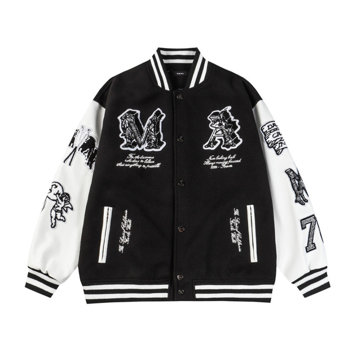 Men Long Sleeve Baseball Jackets Leather Jersey Tops Women Tracksuit