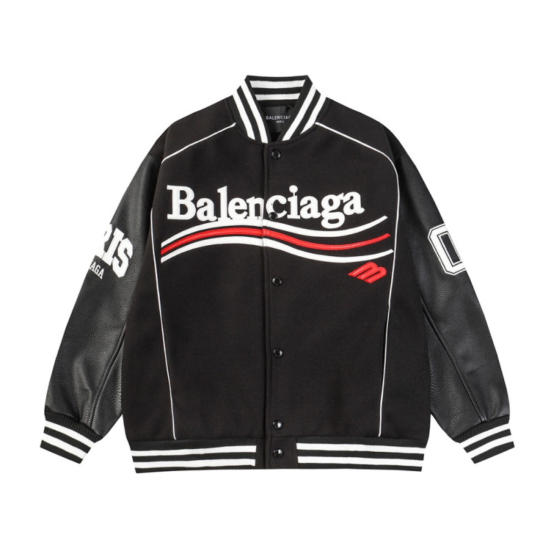 Men Long Sleeve Zip Up Baseball Jackets Leather Jersey Tops Women Tracksuit