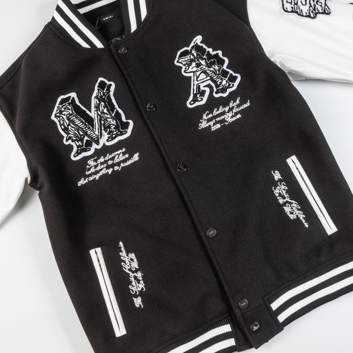 Men Long Sleeve Baseball Jackets Leather Jersey Tops Women Tracksuit