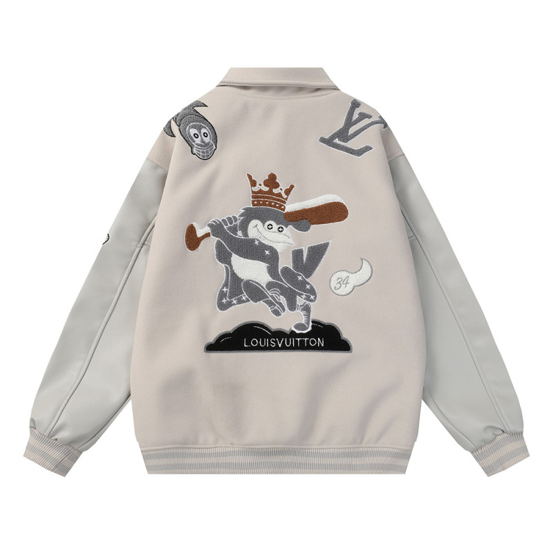 Men Long Sleeve Baseball Jackets Leather Jersey Tops Women Tracksuit