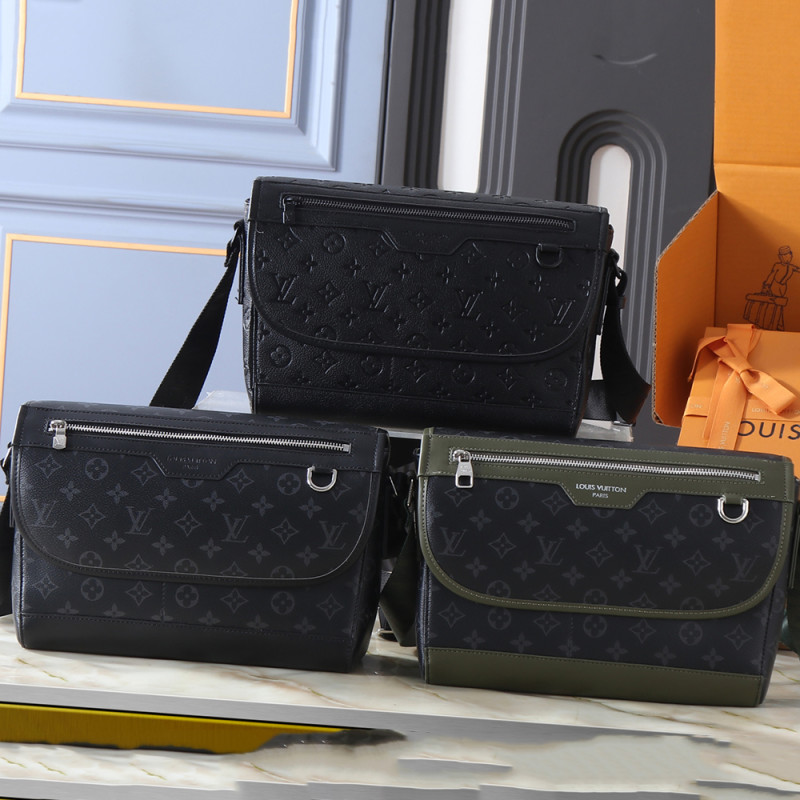 Men Messenger Shoulder Bag Leather Crossbody Sling Handbags Business Houlder Bag