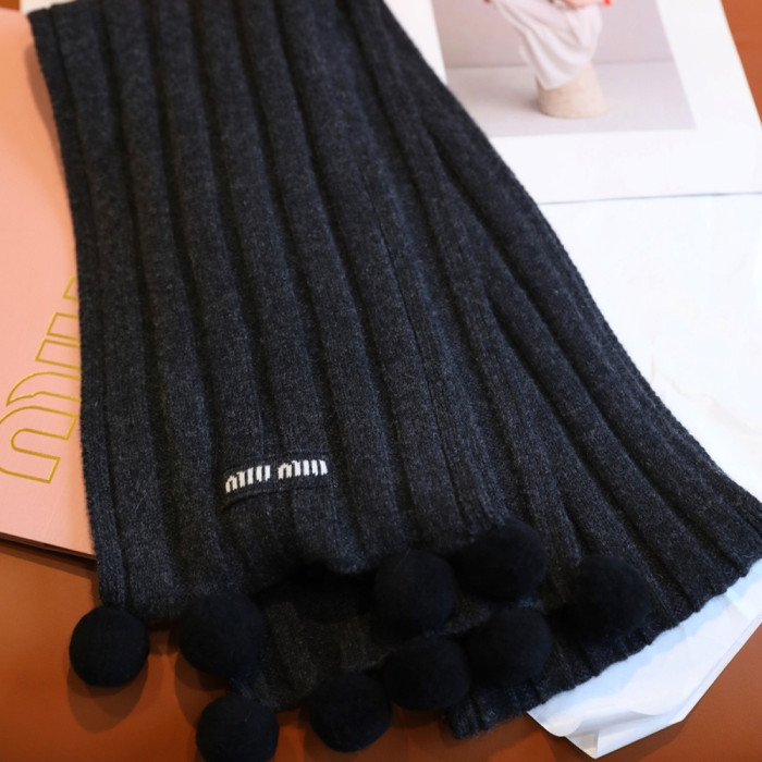 Women Men Logo Scarf Wool Cashmere Scarves Shawl Blanket Wrap Thickened Knitted Scarf
