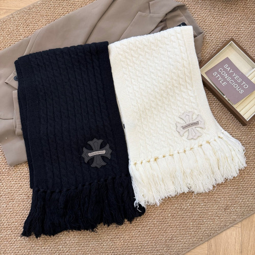 Women Men Logo Scarf Wool Cashmere Scarves Shawl Blanket Wrap Thickened Knitted Scarf