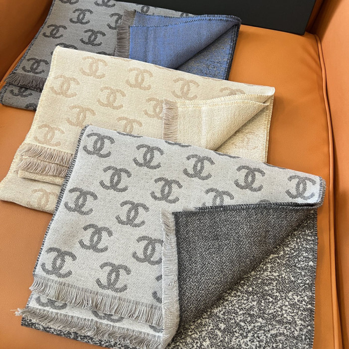 Women Men Logo Scarf Wool Cashmere Scarves Shawl Blanket Wrap Thickened Knitted Scarf