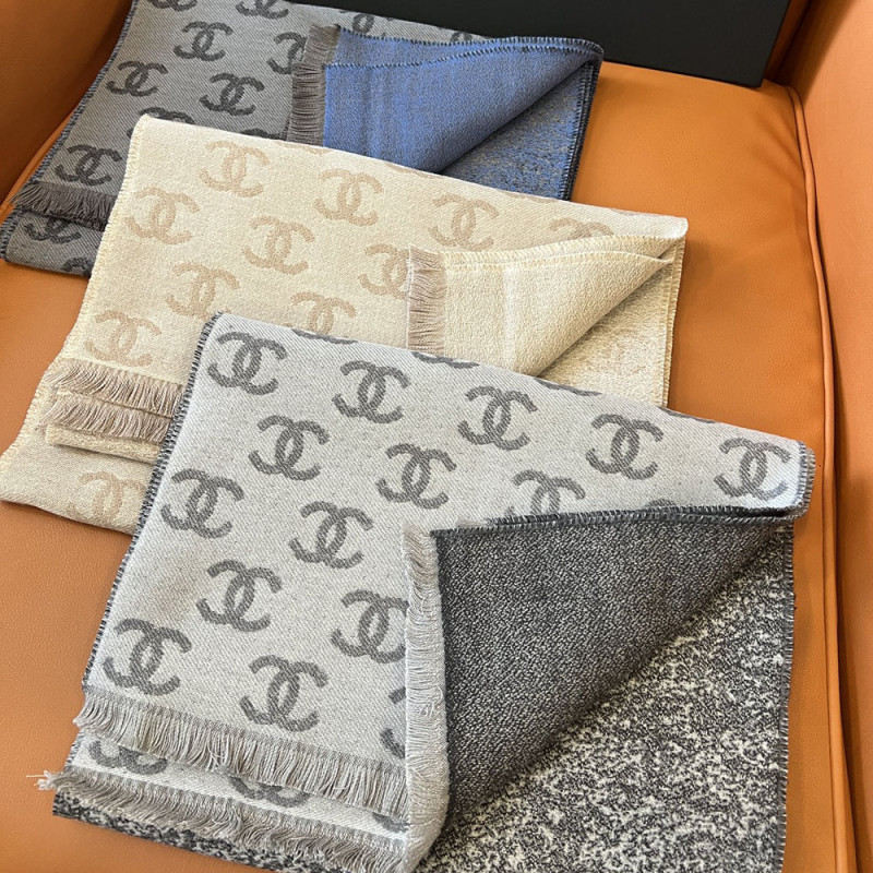 Women Men Logo Scarf Wool Cashmere Scarves Shawl Blanket Wrap Thickened Knitted Scarf