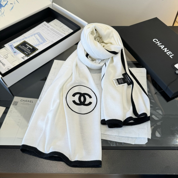 Women Men Logo Scarf Wool Cashmere Scarves Shawl Blanket Wrap Thickened Knitted Scarf