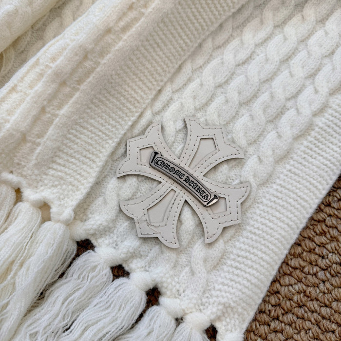 Women Men Logo Scarf Wool Cashmere Scarves Shawl Blanket Wrap Thickened Knitted Scarf