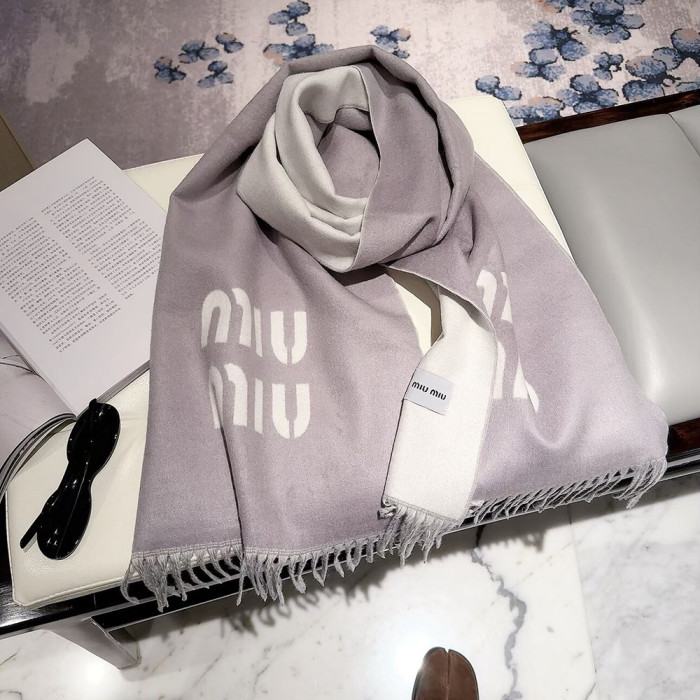 Women Men Logo Scarf Wool Cashmere Scarves Shawl Blanket Wrap Thickened Knitted Scarf