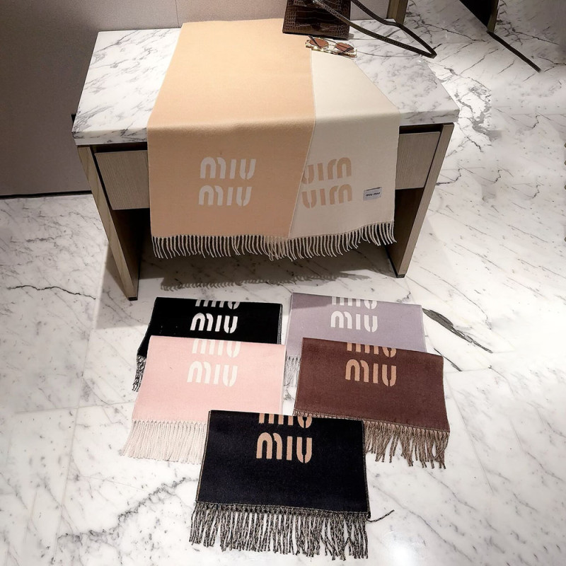 Women Men Logo Scarf Wool Cashmere Scarves Shawl Blanket Wrap Thickened Knitted Scarf