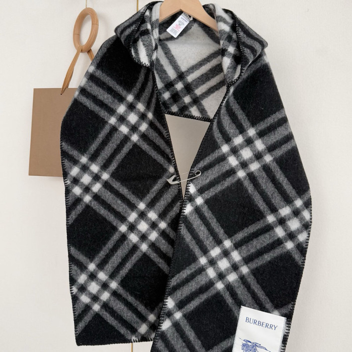 Women Men Logo Scarf Wool Cashmere Scarves Shawl Blanket Wrap Thickened Knitted Scarf