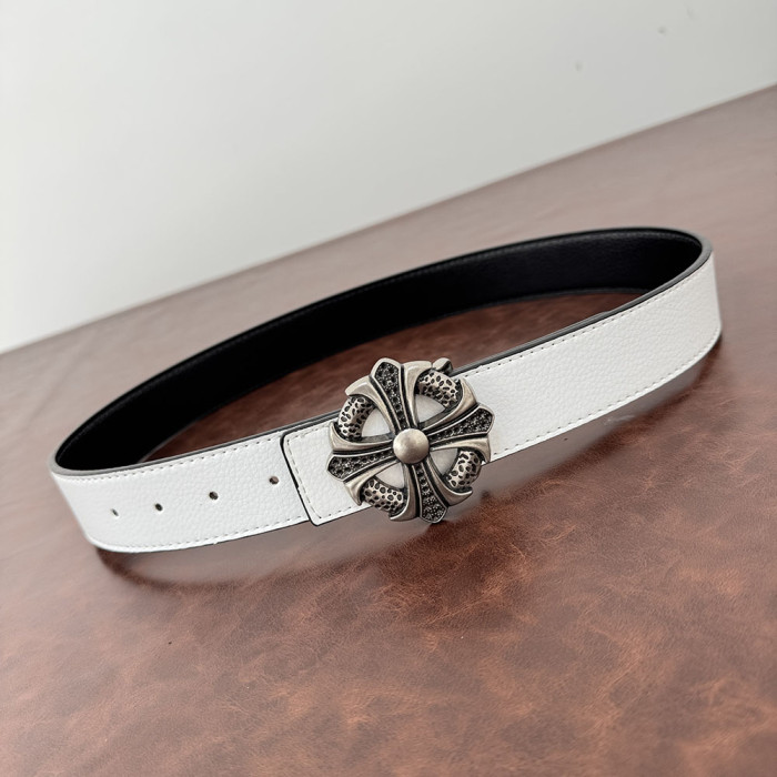 Women Men Belt 3.8 cm Cowhide Leather Buckle Belt Unisex Waistband Waist Strap