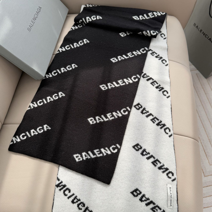 Women Men Logo Scarf Wool Cashmere Scarves Shawl Blanket Wrap Thickened Knitted Scarf