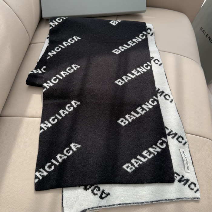 Women Men Logo Scarf Wool Cashmere Scarves Shawl Blanket Wrap Thickened Knitted Scarf