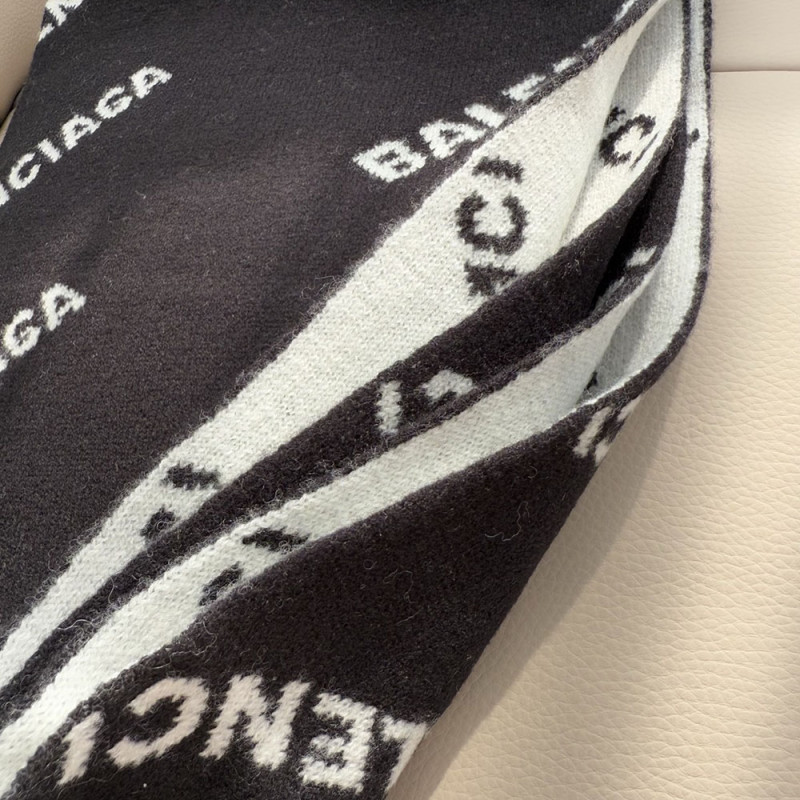 Women Men Logo Scarf Wool Cashmere Scarves Shawl Blanket Wrap Thickened Knitted Scarf