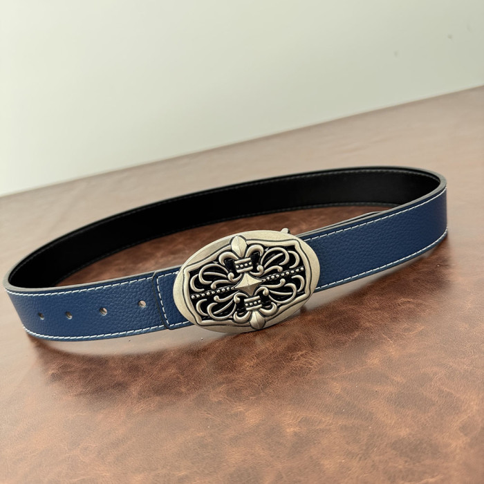 Women Men Belt 3.8 cm Cowhide Leather Buckle Belt Unisex Waistband Waist Strap
