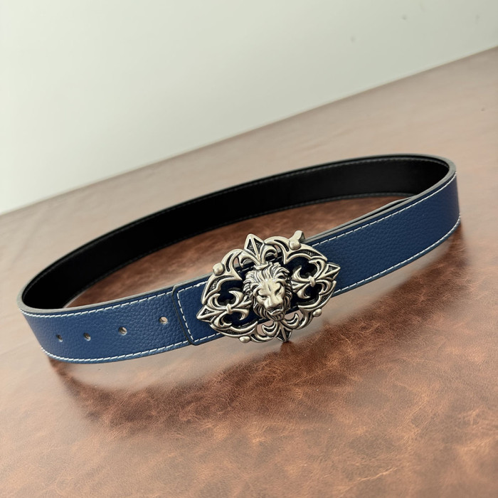 Women Men Belt 3.8 cm Cowhide Leather Buckle Belt Unisex Waistband Waist Strap