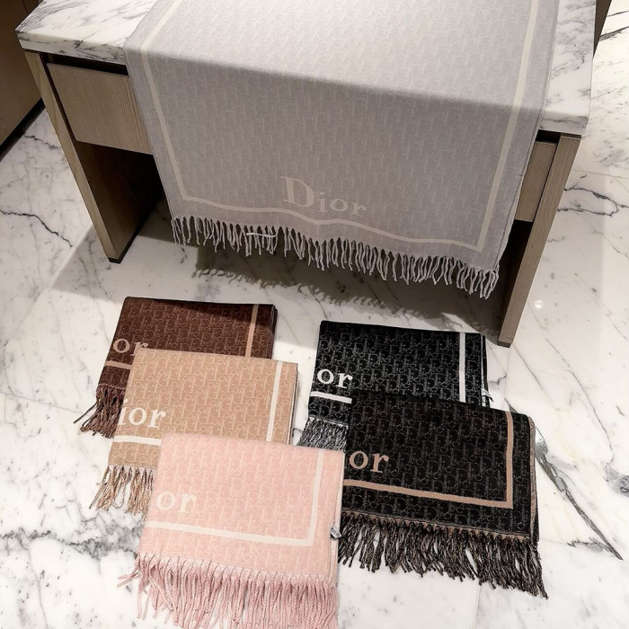 Women Men Logo Scarf Wool Cashmere Scarves Shawl Blanket Wrap Thickened Knitted Scarf
