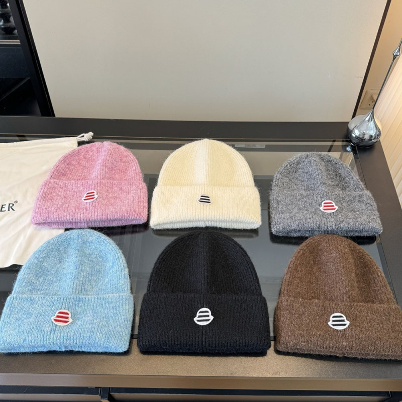 Men Women Beanie Hat Winter Wool Knitted Baggy Pull On Soft Caps