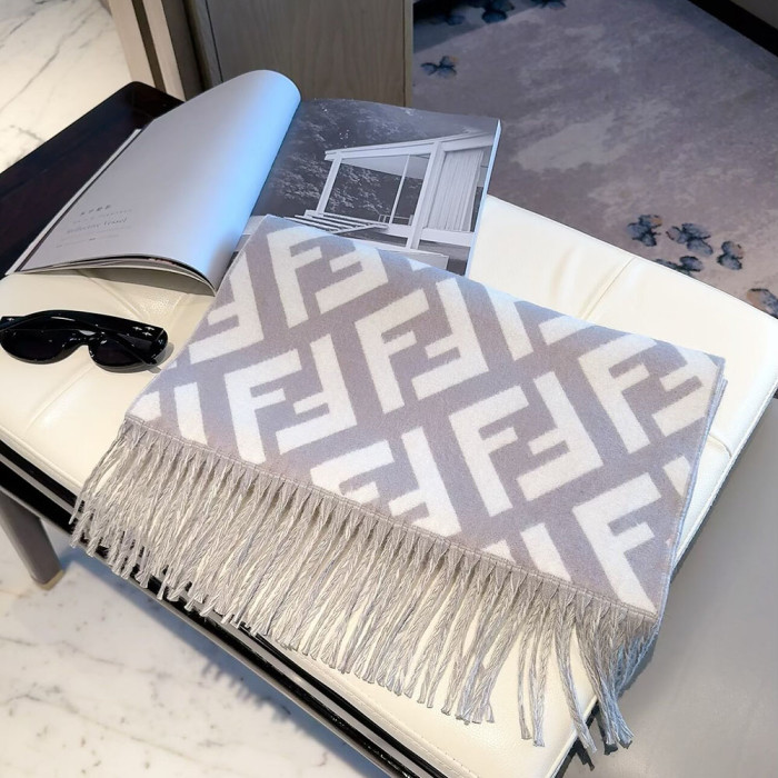 Women Men Logo Scarf Wool Cashmere Scarves Shawl Blanket Wrap Thickened Knitted Scarf