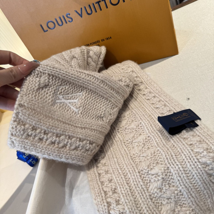 Women Men Logo Scarf Wool Cashmere Scarves Shawl Blanket Wrap Thickened Knitted Scarf